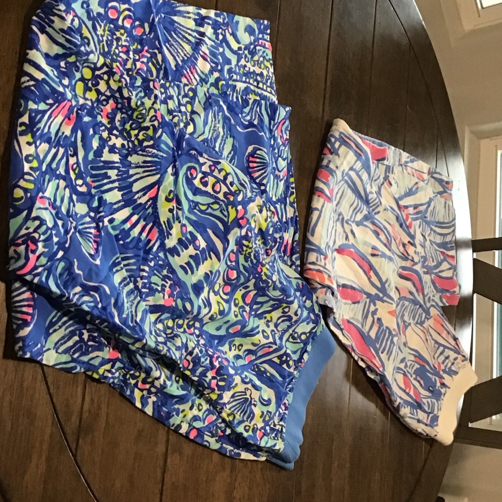 Blue And Multicolor Patterned Shorts - image 1